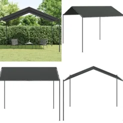 Pavillon 4x4 m stål og stof antracitgrå - Pavillon - Pavilloner - Home & Living