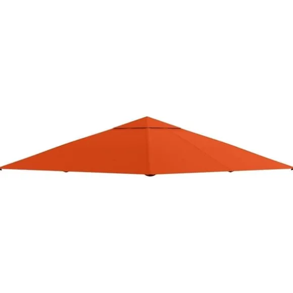 Pavillontag 2,98x2,95 m, solbeskyttelse i polyester, orange