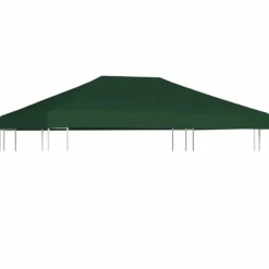 Pavillontopdække 310 g/m² - Holdbart og vandresistent | Farve: Grøn | Størrelse: 4 x 3 m