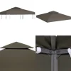 Pavillontopdække i 2 lag 3x3 m 310 g/m² gråbrun - Pavillontopdække - Pavillontopdækker - Home & Living