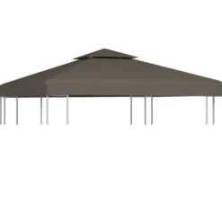 Pavillontopdække i 2 lag 3x3 m 310 g/m² gråbrun - Pavillontopdække - Pavillontopdækker - Home & Living