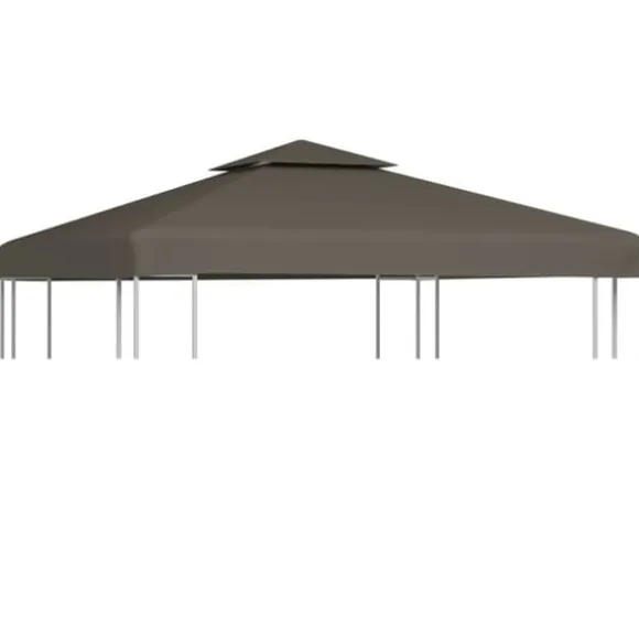 Pavillontopdække i 2 lag 3x3 m 310 g/m² gråbrun - Pavillontopdække - Pavillontopdækker - Home & Living