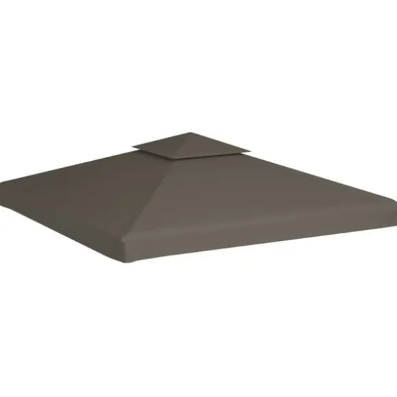 Pavillontopdække i 2 lag 3x3 m 310 g/m² gråbrun - Pavillontopdække - Pavillontopdækker - Home & Living