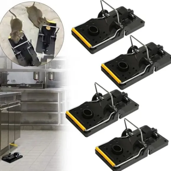 4Pcs Professional Mouse Traps Mousetrap Strong Easy Catcher Control Reusable