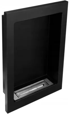 Pejs Bio pejs Vægmonteret biopejs ethanol pejs VERTICAL 61 cm x 39 cm x 12 cm sort økologisk pejs