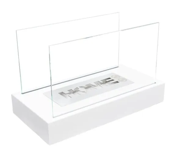 Pejs HOME bio-pejs hvid mat økologisk pejs ethanol pejs 36 cm x 18 cm x 22 cm Brænder med TÜV sikkerhedscertifikat