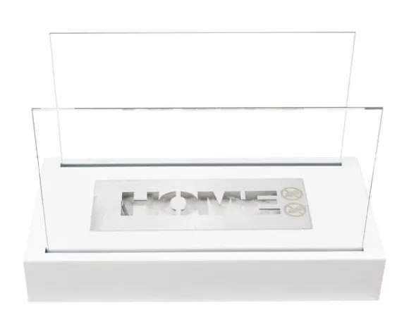 Pejs HOME bio-pejs hvid mat økologisk pejs ethanol pejs 36 cm x 18 cm x 22 cm Brænder med TÜV sikkerhedscertifikat