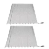 Pejs Mesh Screen Gardin 2 brede paneler Hængende erstatningsskærme til hjemmet Brændeovn Pejs Sort 24x22in