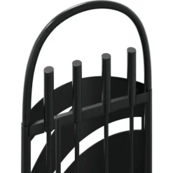 Pejsesæt 5 dele - Robust stål med dekorativt stativ | Størrelse: 23x15x66 cm