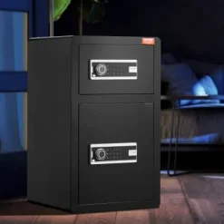 Pengeskab, 4,5 cu.ft, 70x42x38 cm, Sort, Stål