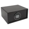 Pengeskab - Digital kode & nøgle - 30 L - Stål - USB nødstrøm - Vægmonterbar/Fritstående - Sort