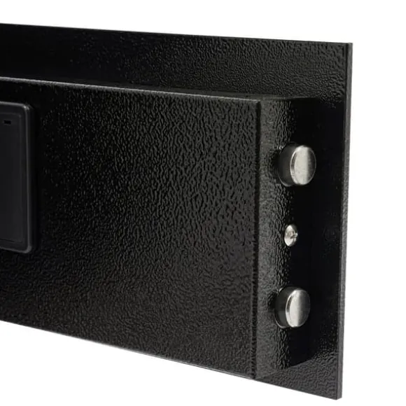 Pengeskab - Digital kode & nøgle - 30 L - Stål - USB nødstrøm - Vægmonterbar/Fritstående - Sort