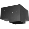 Pergola beslagssæt, 3-vejs hjørnebeslag 142x142 mm, sort, kulstofstål