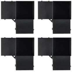 Pergola beslagssæt, 3-vejs hjørnebeslag, 14,2x14,2 cm, sort, stål