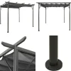 Pergola med sammenrulleligt tag 3x3 m 180 g/m² antracitgrå - Pergola - Pergolaer - Home & Living