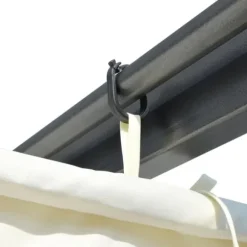 Pergola med tilbagetrækkeligt tag 3x3 m stål cremefarvet - Pergola - Pergolaer - Home & Living