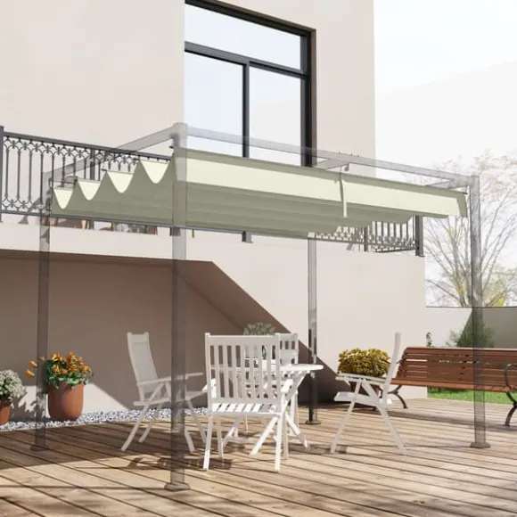 Pergola Udskiftnings Tag, 285x200 cm, Cremehvid
