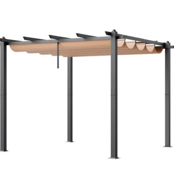Pergola, 297x297x230 cm, Beige, Aluminium