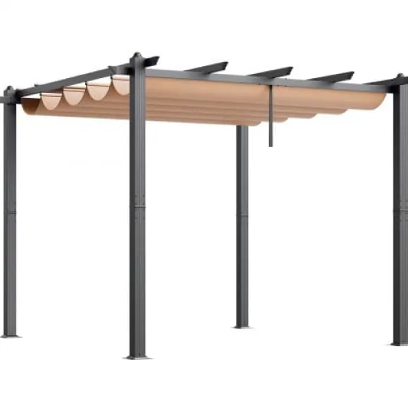 Pergola, 297x297x230 cm, Beige, Aluminium