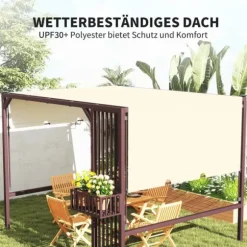 Pergola, 295x252x230 cm, Brun