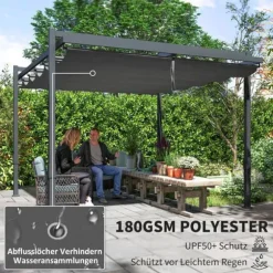 Pergola, 358x320x245 cm, Grå