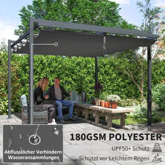 Pergola, 358x320x245 cm, Grå