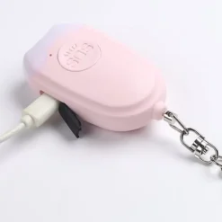 Personlig alarm lommelygte bærbar selvforsvar 130dB høj advarsel nøglering