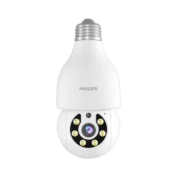Philips Lampeovervågningskamera WiFi Lampeovervågningskamera Trådløst udendørs lyspære Kamera Bevægelsesdetektering Hjemmeovervågningskamera