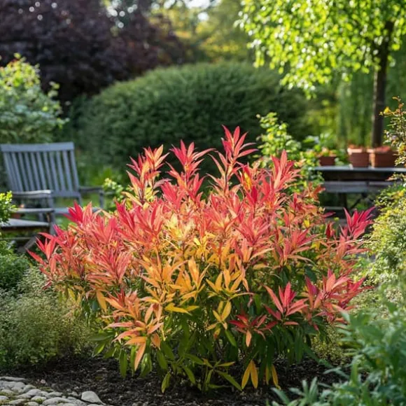 Pieris - Sæt med 4 - Pieris 'Forest Flame' - Højde 25-40cm - ⌀17cm