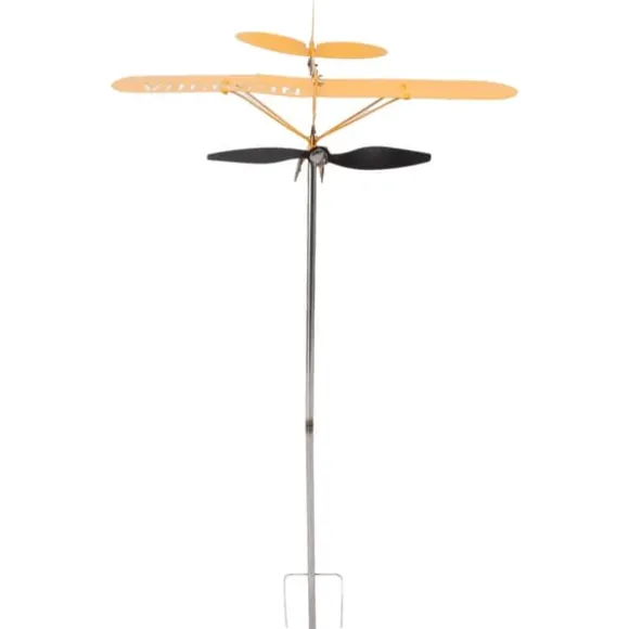 Piper J3 Cub Airplane Weathervane 3D Metal Airplane Weather Fane Udendørs Tag Vindretningsindikator Haveindretning Stor