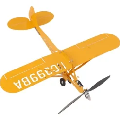 Piper J3 Cub Airplane Weathervane 3D Metal Airplane Weather Fane Udendørs Tag Vindretningsindikator Haveindretning Stor