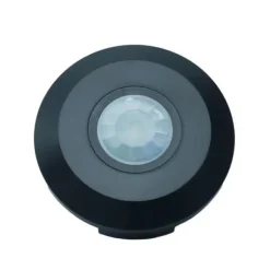 PIR bevægelsessensor loft sort rund Ø10cm ultra flad Idealed