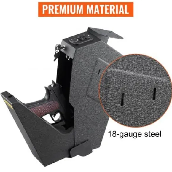 Pistolboks 19,3x7,4x35,6 cm Sort Stål Opbevaring