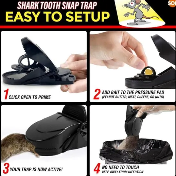 6pk Mouse Traps | Heavy Duty Mice Snap Catcher Rodent Mice Reusable Pest Control