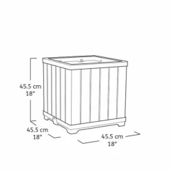 Plant pot Keter 262635 Oak Resin Plastic Squared