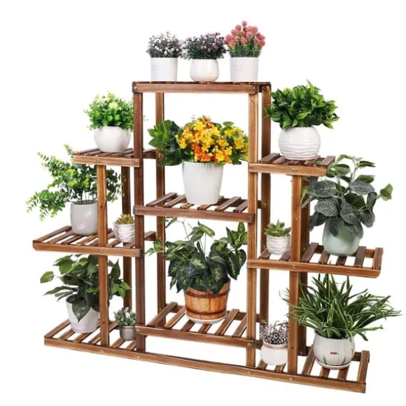 Plante Stativ, Flere Lag, Carboniseret Træ