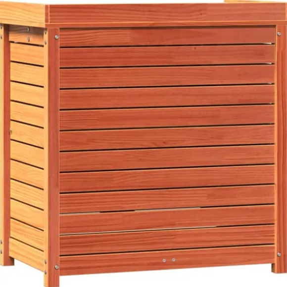 Plantebord i massivt fyrretræ med hylder - Pottebord til have | Størrelse: 82,5x50x86,5 cm | Farve: Brun