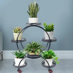 Plantebord, Jernmateriale, Seks niveauer, Fire hjul, Selvstændig samling, Alsidig brug