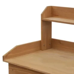Plantebord med balje, træ, 112 cm højt – stabilt & vejrbestandigt