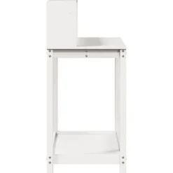Plantebord med hylder i massivt fyrretræ - Opbevaringsløsning | Størrelse: 108x50x109,5 cm | Farve: Hvid