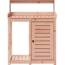 Plantebord med hylder i massivt douglasgran | Størrelse: 82,5x50x109,5 cm