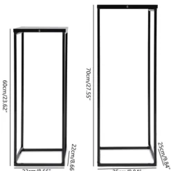Plantebord, Robust Metal Design, Alsidig til Indendørs/Udendørs Brug,Sort