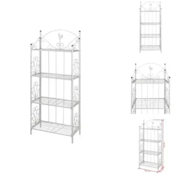 Planteborde - Hvit Firkantet Plantestativ