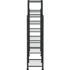Planteborde - Living blomsterstativ med hjul 83x25x103,5 cm jern sort