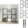 Planteborde - Living blomsterstativ 83x25x80 cm jern sort