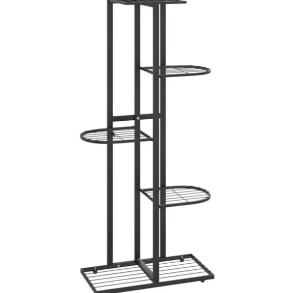 Planteborde - Living blomsterstativ i 5 niveauer 43x22x98 cm metal sort