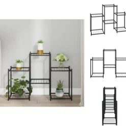 Planteborde - Living blomsterstativ 83x25x60 cm jern sort