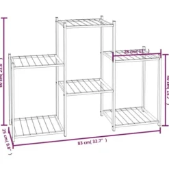 Planteborde - Living blomsterstativ 83x25x60 cm jern sort