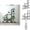 Planteborde - Living blomsterstativ 94,5x25x88 cm metal sort