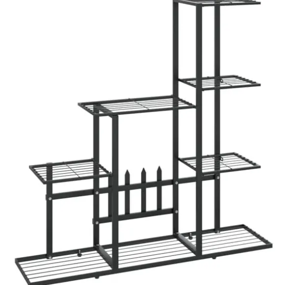 Planteborde - Living blomsterstativ 94,5x25x88 cm metal sort